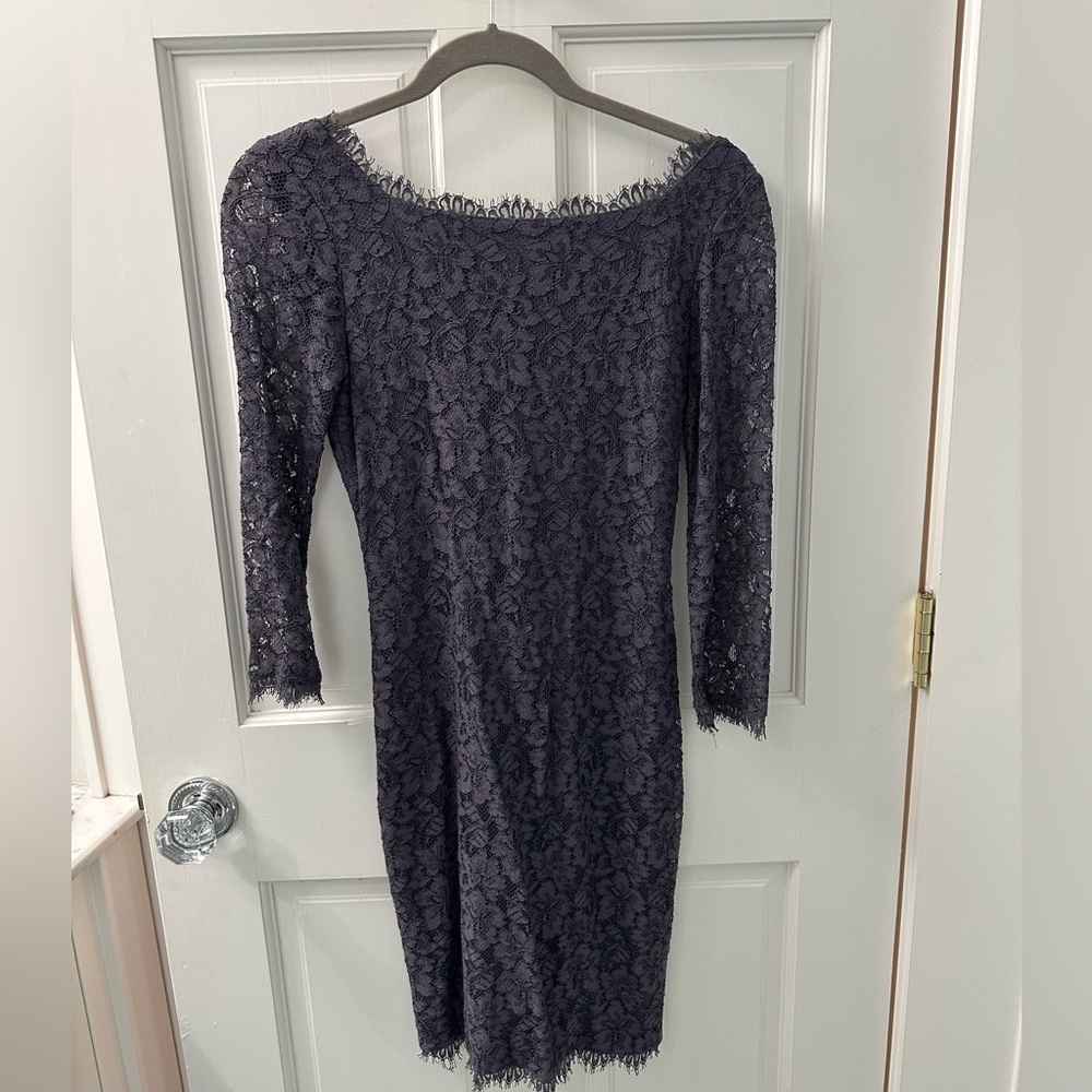 DVF Zarita dress in dark purple